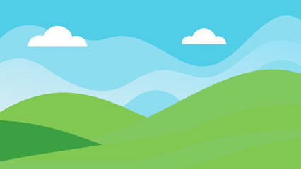 Obraz premium Background Art a Series of Soft Green Humps Undulating Gently