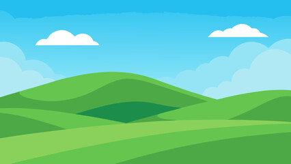 Pristine Green Landscape Background Showcasing Untouched Natural Beauty