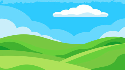 Serene Background with Flowing Green Hills a Gentle Natural Scene