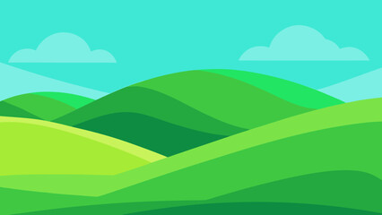 Vibrant Green Abstract Landscape with Strong Focus and Modern Artistic Flair