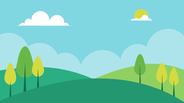 Background Scene Verdant Undulating Green Landscape Edit