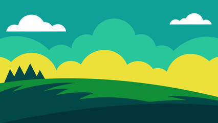 Background Scene with Emphasis on Depth Dark Green Foreground