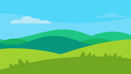 Obraz premium Background with Depth Foreground Grass Midground Green Hills