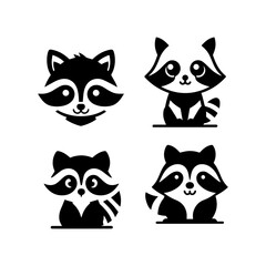 A curious little raccoon with wide eyes and a mischievous grin