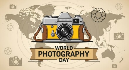 Obraz premium Vintage camera icon with lens for retro photography design