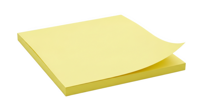 Yellow Sticky Notes Pad Closeup