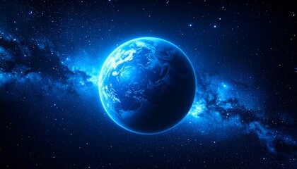Obraz premium Earth in cosmic expanse