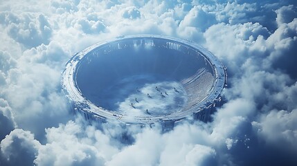 Circular structure in cloudy sky