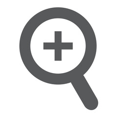 Fototapeta premium Magnifying Glass Plus icon
