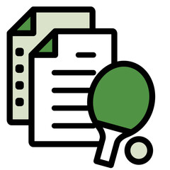 イラストアイコンセット：卓球ファイル