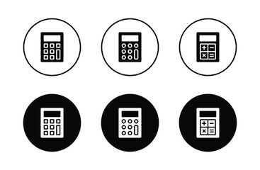 Calculator vector icon. Calculator symbol icon