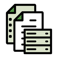 イラストアイコンセット：サーバーファイル	
