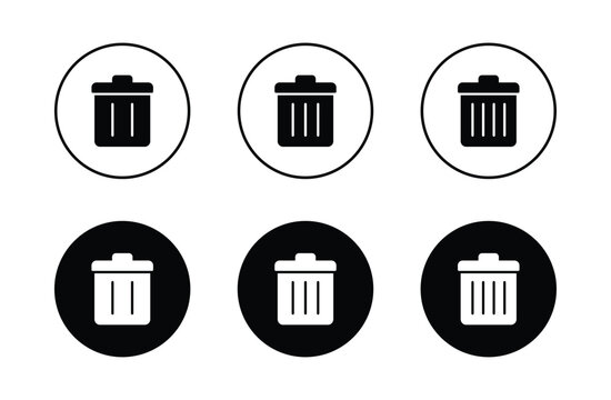 trash can icon vector. trash can symbol icon	