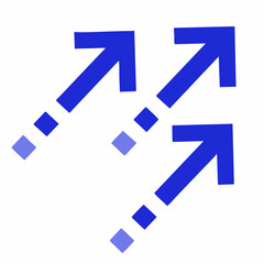 上昇矢印青３/web対応svgデータ