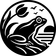 silhouette vector illustration sketch design icon logo symbol animal frog ethnic classic vintage traditional abstract modern 