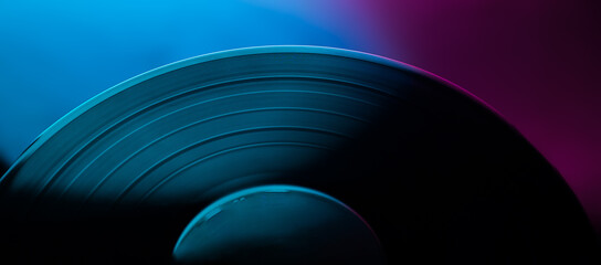 vinyl disc with texture for color music background