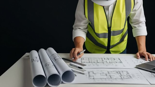 Architect Designing Building Plans
