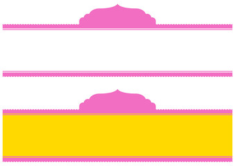 アジア風のタイトルフレームセット。シンプルな装飾。 © saharam