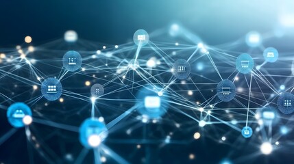A network of interconnected data points representing a complex system.
