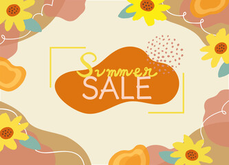 夏のセールイベントバナー ひまわりの花
