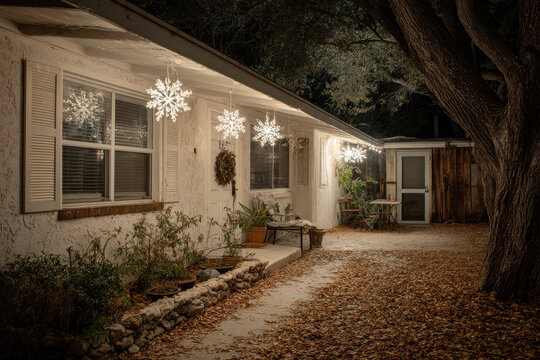 minimalist atmosphere celebrating christmas in usa showcasing elegant light installations