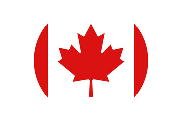 round flag of Canada vector