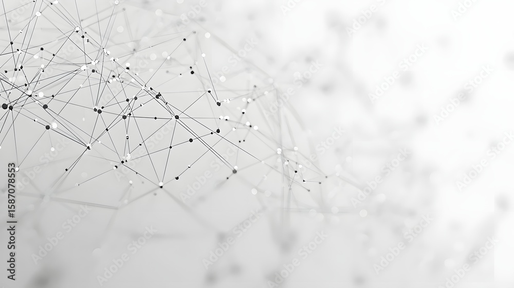 Poster abstract network design with interconnected points and lines.