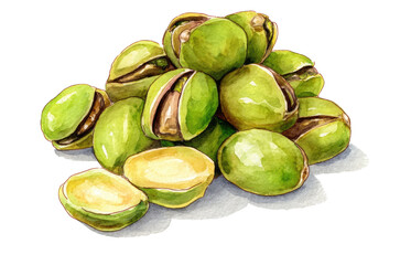 sliced cucumber isolated on white background