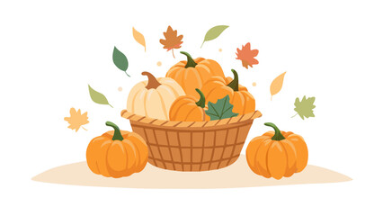 pumpkin in a basket