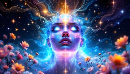 Dimensional Shapeshifter with Bioluminescent Trails