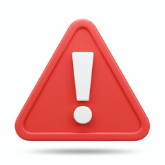 Red Warning Sign with Exclamation Point Symbol Alert Danger Problem