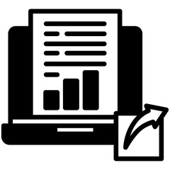 Link Share glyph, mini illustration icon. use for modern concept, print, UI, UX kit, web and app development. Vector related to remote working, work from home.