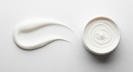 Close-up of a tin can with an opener, isolated on a white background, containing a creamy, healthy drink