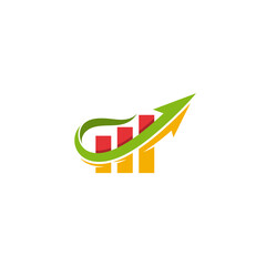 Arrow logo with finance design template, business design