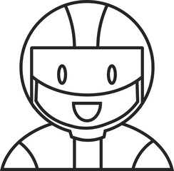 This is the icon of an online motorcycle taxi driver