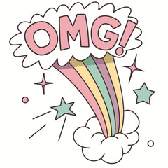 Obraz premium comic art with text 