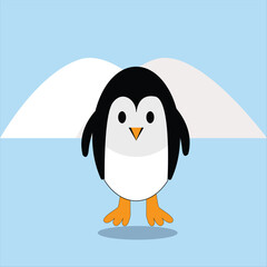 penguin bird clean unique and latest illustration vector design