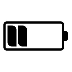 vector illustration of a low battery