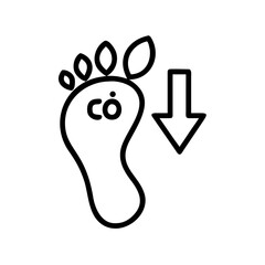 Obraz premium An illustrative graphic of a footstep with downward pointing arrow, visually conveys the act of taking a step or moving down. Simple and clean, this image is perfect for representing actions.
