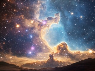 Obraz premium Celestial Cluster in Night Sky