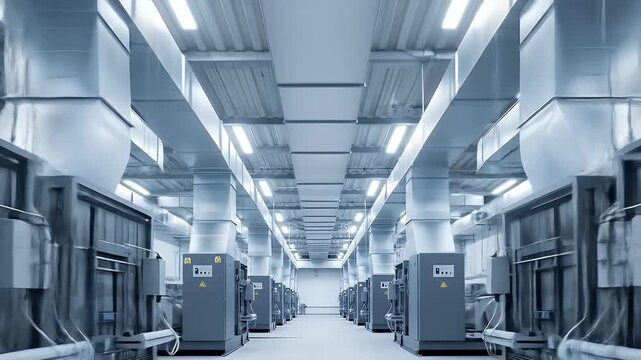Examining Industrial Air Conditioning System in Factory Setting