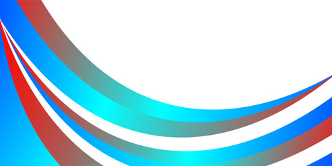 Curved abstract vector background with dynamic red, purple, and blue gradient swooshes over a white backdrop, vector illustration