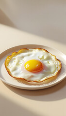fried egg on a plate