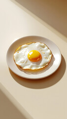 fried egg on a plate