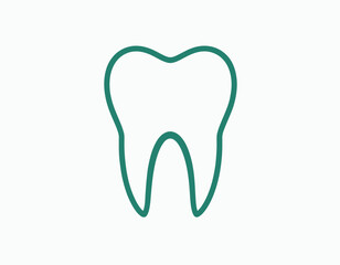 Simple outline drawing of a healthy human tooth.