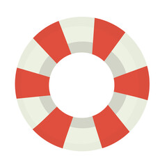 Obraz premium Flat Striped Lifesaver Detailed Design Simple Icon Symbol Graphic