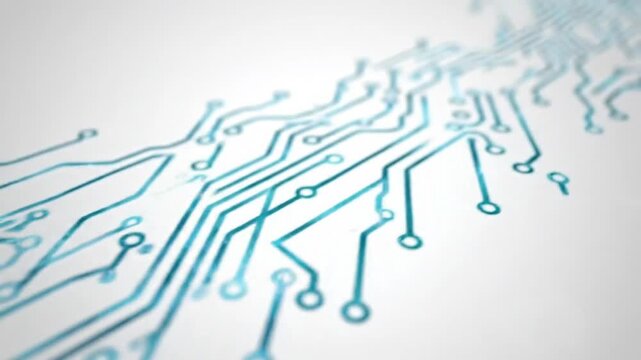 Blue circuit board technology vector illustration map pattern design