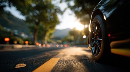 Dynamic Road Perspective with Realistic Speed Blur Effects