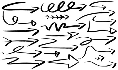 Hand Drawn Arrow Set Doodle Graphic Element