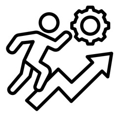 Professional Growth  Icon Element For Design